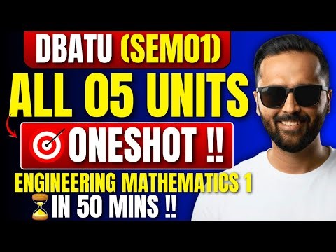 All 5 Units | ONESHOT | Engineering Mathematics 1 | DBATU | Pradeep Giri Sir