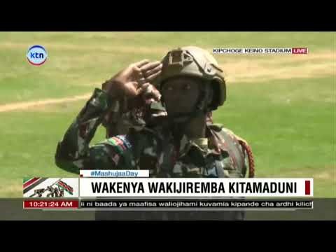 Full Military parade at the 63rd Mashujaa Day Celebrations