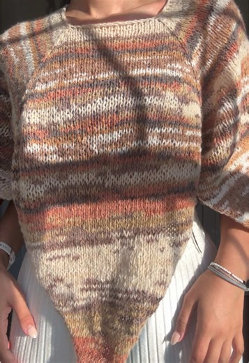 Made a quick spring poncho!! #knitting #springknits | Knitting