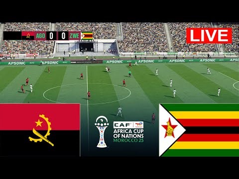 ANGOLA vs ZIMBABWE - Africa Cup of Nations 2025 AFCON | Match today | Simulation PES