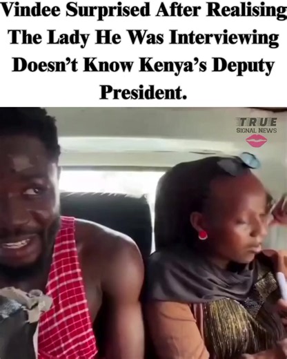 Vindee Surprised After Realising The Lady He Was Interviewing Doesn’t Know Kenya’s Deputy President.