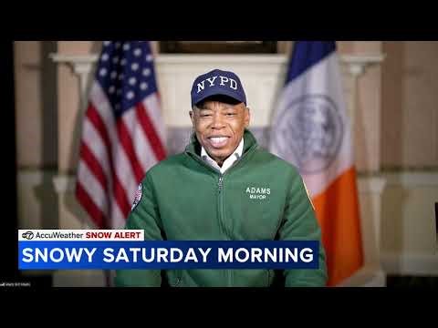 Mayor Eric Adams reacts to NYC snow storm