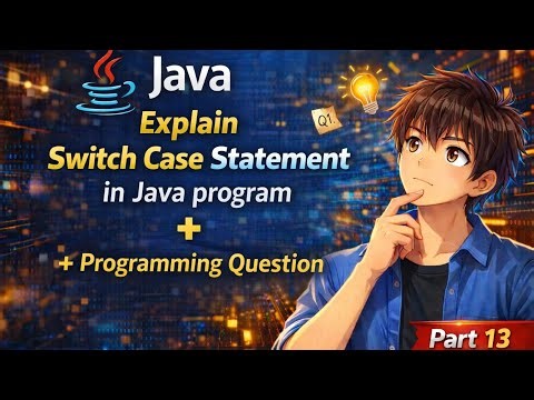 "Explain Switch Case Statement in Java Program" Part-13 #Java#LearnJava#JavaDeveloper#JavaCoding