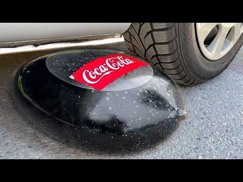 COCA COLA BALLOON VS CAR, Coca Cola Zero, PowerAde, Fanta, Sprite, Fruko and Mentos Diff Unde