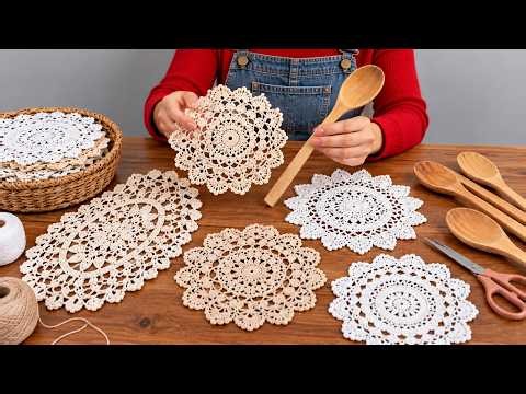 😍 Look What I Made Using Wooden Spoons and Lace!