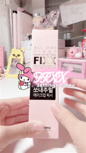 -fixx settings spray!! #viral #unboxing #gift #pink #wonyoungism #makeup #fixx #cute #yesstyle