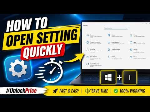 HOW TO OPEN SETTINGS QUICKLY IN WINDOWS 11 | EASY METHOD #UNLOCKPRICE