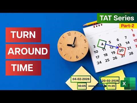 Calculating Turn Around Time (TAT) considering Business Hours in Excel #excel #data #time #ai