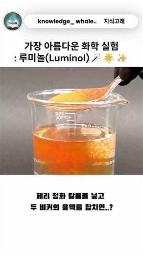 가장 아름다운 화학 실험:루미놀(Luminol) 🌟⚡️🌀