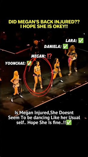 Megan Get Injured While performing.😨 #KATSEYE #캣츠아이 #megan #shorts