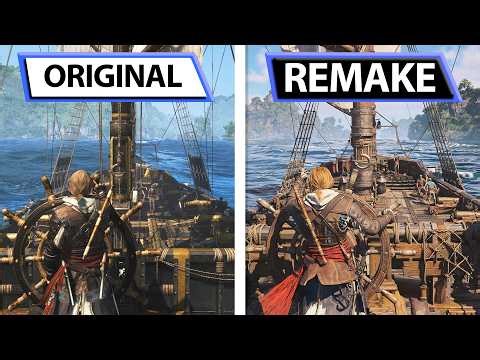 Assassin’s Creed Black Flag Resynced | Original VS Remake | Gameplay Graphics Comparison