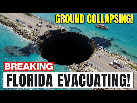 Florida's Coast CAVES IN — 23 Sinkholes SWALLOW 15 Square Miles as 78,000 FLEE Overnight
