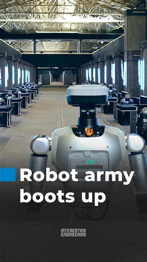 China's LimX Dynamics showcased 18 “Oli” humanoid robots activating, standing, and moving in coordination without direct human control. The test demonstrates how multiple humanoids can be rolled out and operated as a group rather than as individually managed machines. | Interesting Engineering