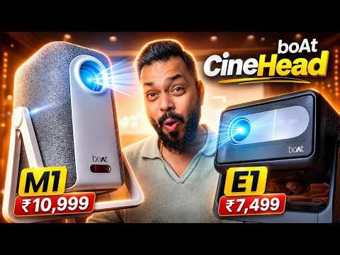 boAt Cinehead E1 & M1 Projector Unboxing & First Look ⚡ 1080p*, 150", Android @ ₹7,499!