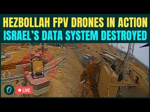 LIVE: Hezbollah FPV Drone RAW FOOTAGE; Destroys Israel’s Communication System On Military Base