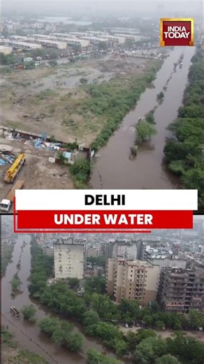 Drone Captures Massive Waterlogging At Ghazipur Mandi After Heavy Delhi Rains | #delhi #rain