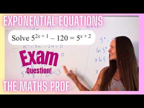 Solving an Exponential Equation Using Substitution (Exam Question) | The Maths Prof