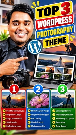 Top 3 Photography WordPress Theme For Photography Website