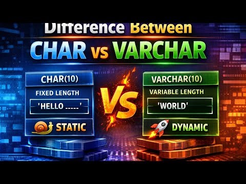 Different Between CHAR and VARCHAR || Char and Varchar এর মধ্যে পার্থক্য 📋#data #dataanlysis #video