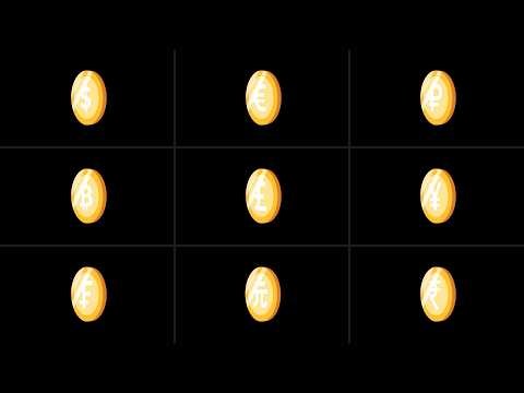Animated Currency & Coin Symbols - 9 Icons (Ae) - Free