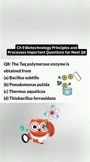 Class12 Biology Ch9 Biotechnology Principles and Processes | Important Question for NEET | Neet2026