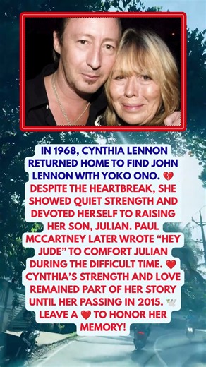 Cynthia Lennon Grace After John & Yoko, and the Quiet Strength of Raising Julian ❤️🕊