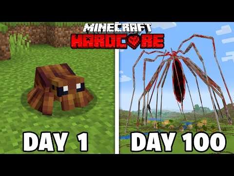 I Survived 100 Days as ARACHNOPHOBIA in Minecraft