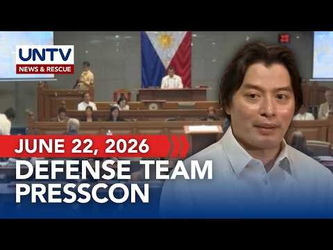 VP Sara Duterte Legal Defense Team Press Conference | June 22, 2026