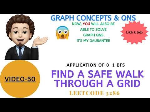 Find a Safe Walk Through a Grid | Leetcode 3286 | Made Easy | Graph Concepts & Qns - 50 | MIK