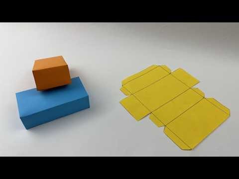 How to make a RECTANGULAR PRISM with paper 📐 (Easy Step-by-Step)