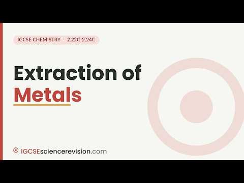 Extraction of Metals | IGCSE Chemistry Revision