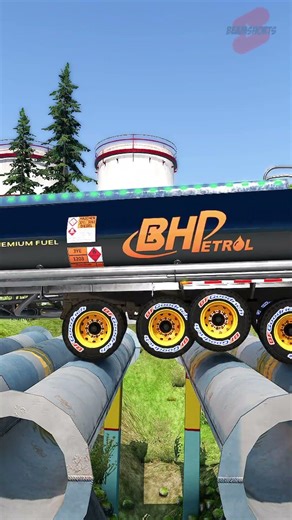 Truck Tow Trailers vs Pipes | BeamNG Drive 🚚 #short #beamng #beamngdrive #trucksvs