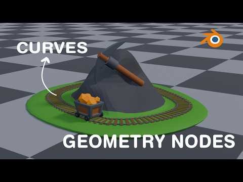 Moving object along curve | Blender Geometry Nodes [ Breakdown ]