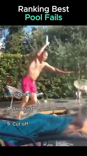 Ranking the Best Pool Fails 😂 #funny #fails #shorts