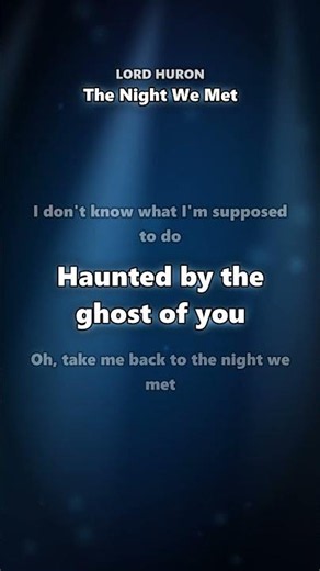 The night we met - Lord Huron (Lyrics) #lyrics #shorts