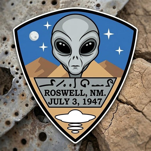 Roswell Alien Sticker New Mexico UFO Vinyl Decal Waterproof Laptop Car Sci Fi Gift - Etsy