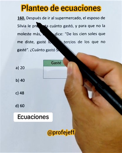 ¿Lo máximo? #retomatematico #profejeff #ecuaciones #razonamientomatematico