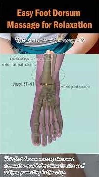 Easy Foot Dorsum Massage for Relaxation
