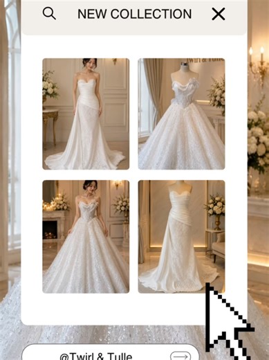 ✨ Elegance in every detail ✨ A gown designed to make every bride feel effortlessly beautiful 🤍 Featuring delicate lace, luxurious draping, and a timeless silhouette that radiates grace from every angle, Because your special day deserves more than just a dress — it deserves a statement ✨ limited New Collection Available Now Book your private fitting 📍Twirl & Tulle contact us for appointments & details! 🤍
