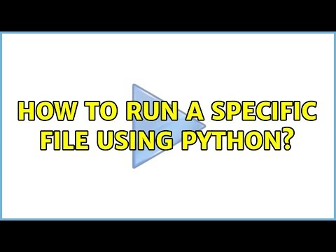 How to run a specific file using python?