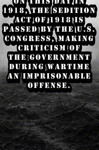 #SeditionAct1918 #History #USLaw
