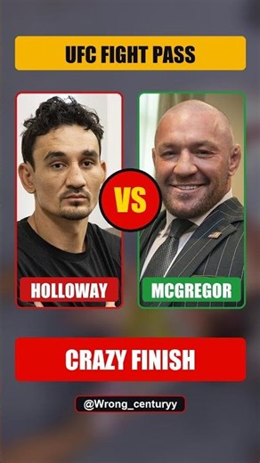 Max Holloway vs Conor McGregor: Crazy finish! 🔥 #UFC