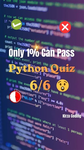 Only 1% Python Coders Can Score 6/6 😱 | Advanced Python Quiz!| #codingshorts