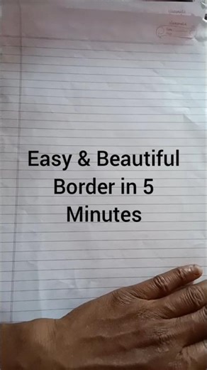 Handmade Beautiful Front Page Border Design 🌸 | Easy Project File Decoration | Step by Step