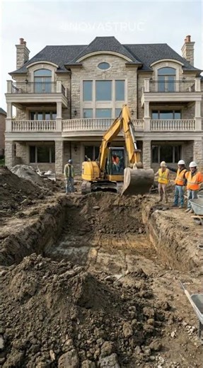Luxury Backyard Pool Transformation 🏊‍♂️ From Empty Yard to Palace Oasis ✨ #satisfying #landscaping