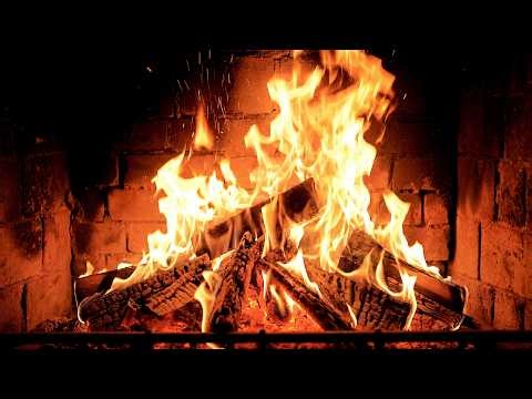 Cozy Fireplace 4K (12 HOURS). Fireplace with Crackling Fire Sounds. Fireplace Ambience