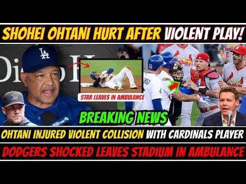 BREAKING: Ohtani INJURED After Violent Collision With Cardinals Player — Leaves Stadium in Ambulance
