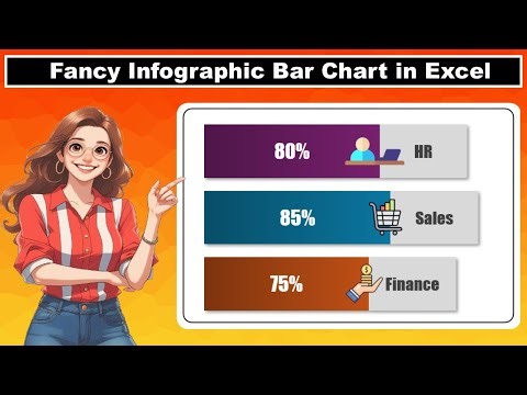 Fancy Bar Infographic Chart | Excel Dashboards | Excel Charts | Excel Tutorial