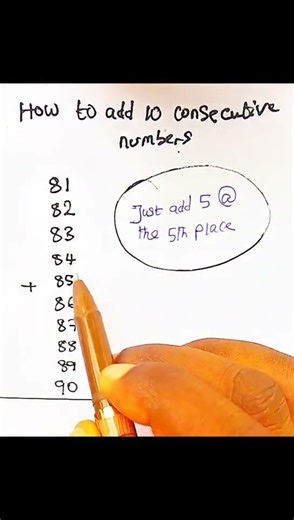 trick on how to add 19 consecutive numbers #tutorial #maths #arithmetictricks