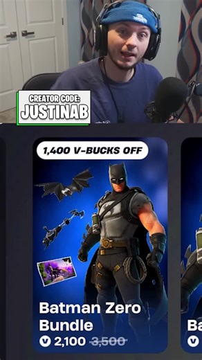 JustinAB on Instagram: "BATMAN ZERO bundle in FORTNITE! Find it here: http://fortnite.com/item-shop?creator-code=JustinAB #fortnite #fortniteskins #fortniteitemshop #EpicPartner #batman"